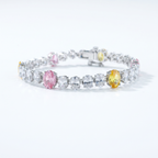 Silver Dual Tone Tennis Bracelet