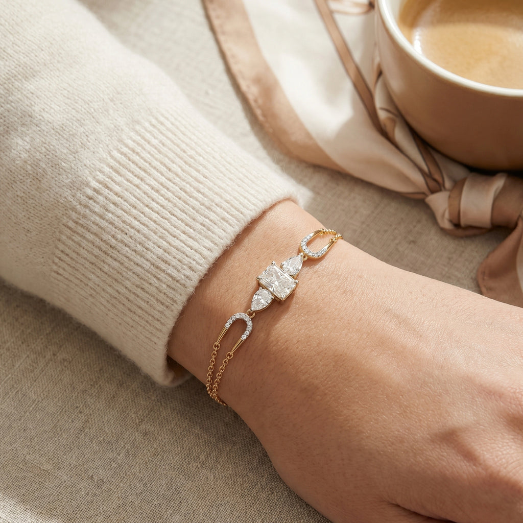 Gold Radiant Link Bracelet