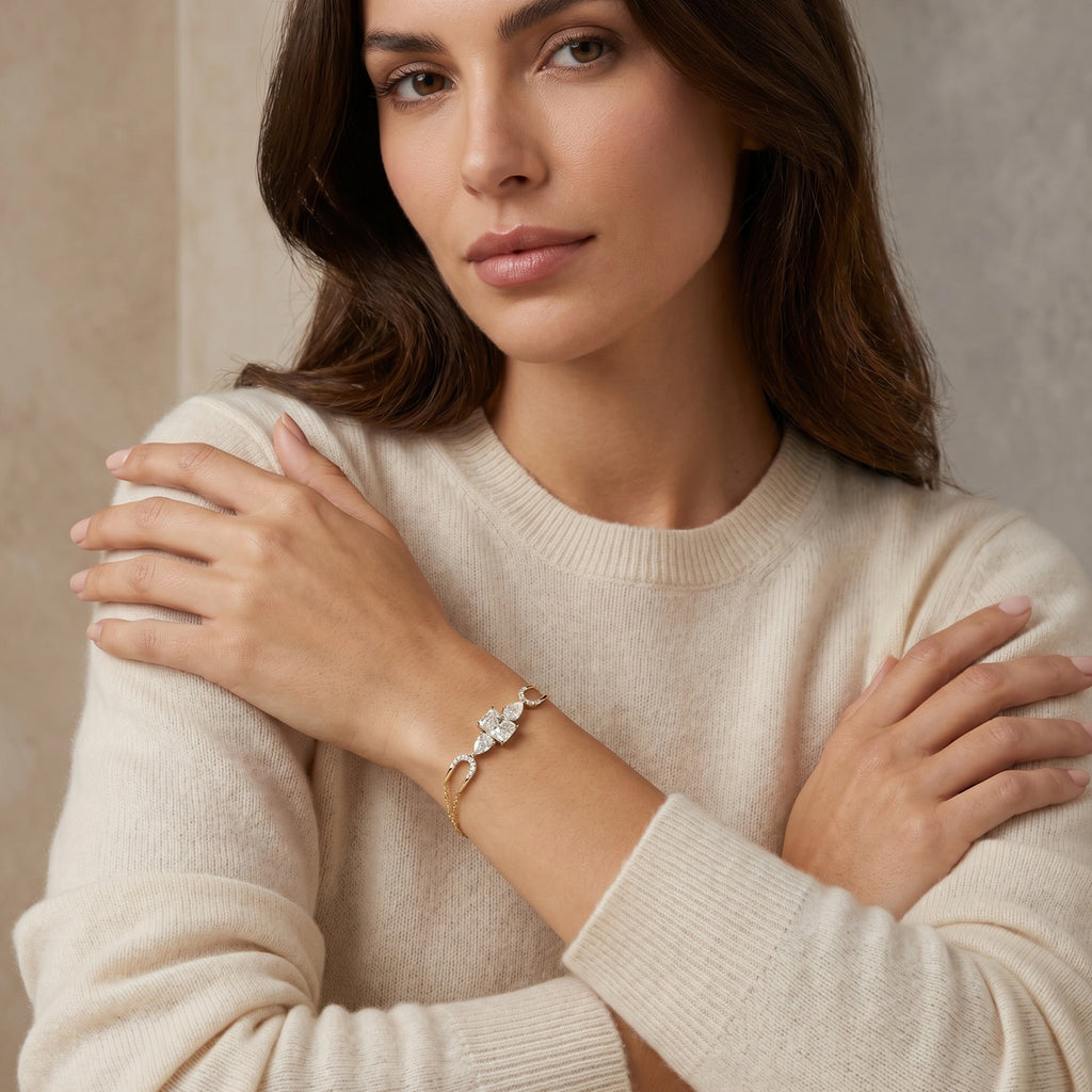 Gold Radiant Link Bracelet
