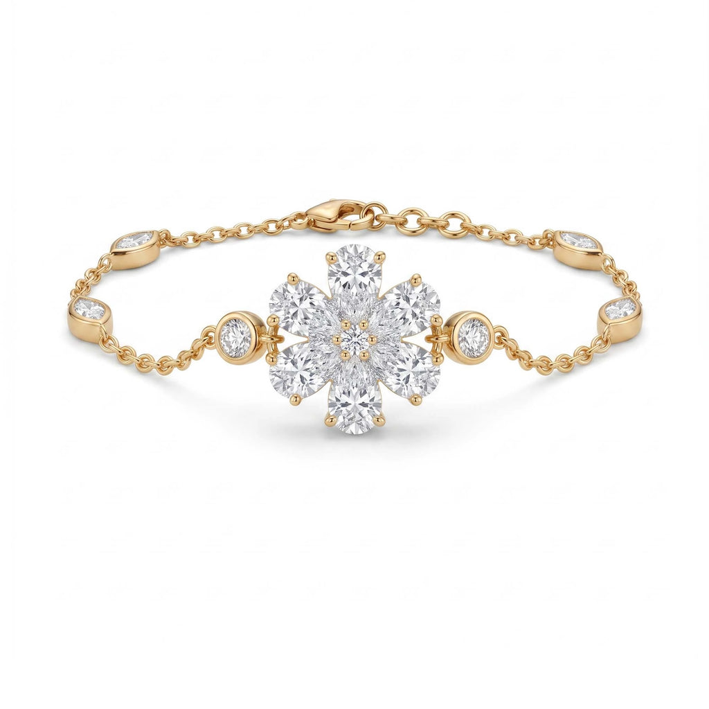 Gold Marquise Bloom Bracelet