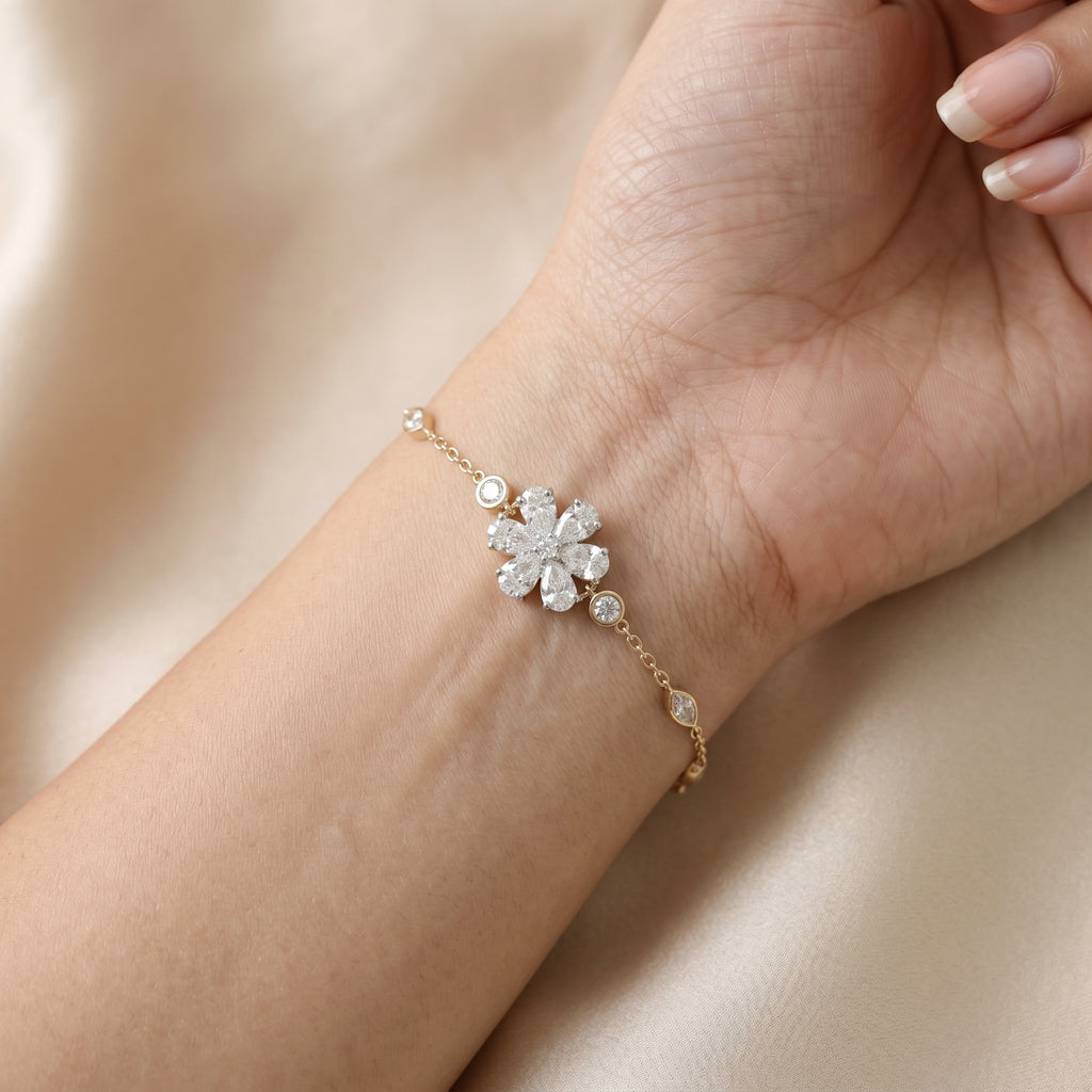 Gold Marquise Bloom Bracelet