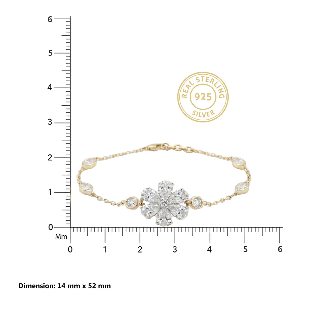 Gold Marquise Bloom Bracelet