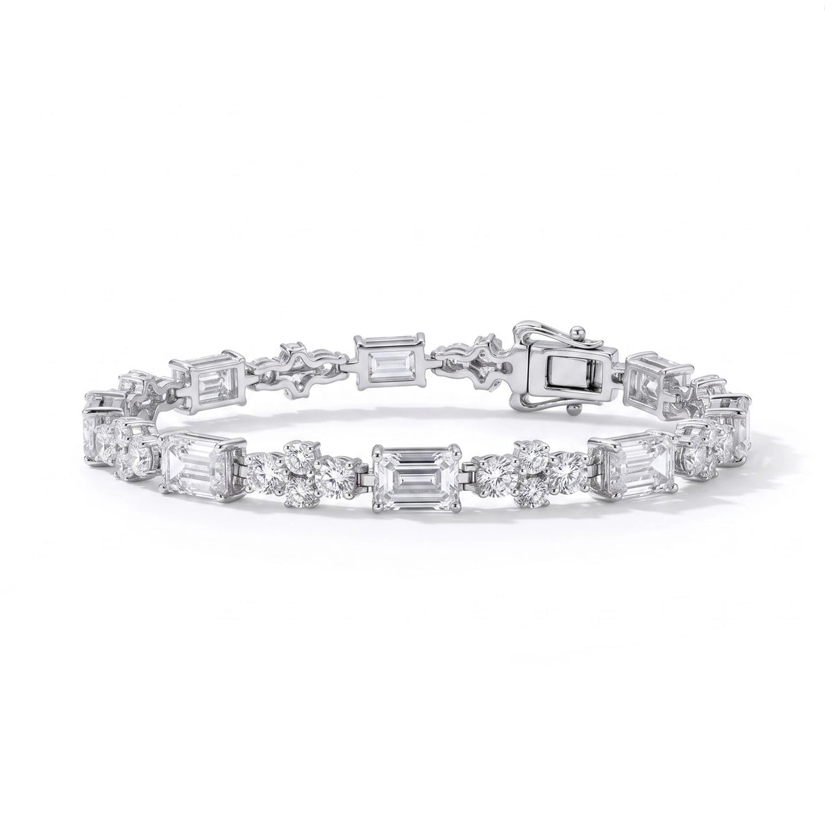 Silver Baguette Bloom Bracelet