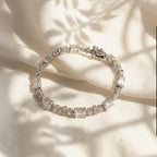 Silver Baguette Bloom Bracelet