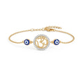 Gold Om Evil Eye Bracelet