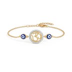 Gold Om Evil Eye Bracelet