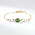 Gold Emerald Orbit Bracelet