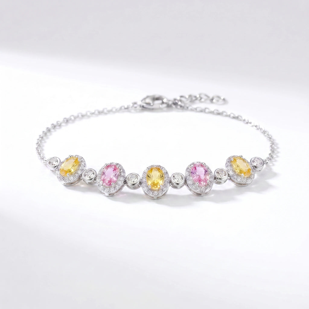 Silver Pastel Halo Bracelet