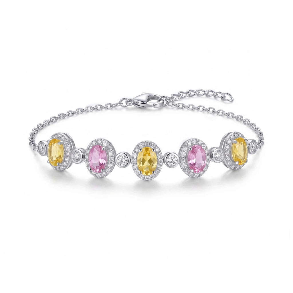 Silver Pastel Halo Bracelet