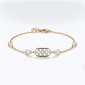 Gold Lattice Halo Bracelet