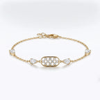 Gold Lattice Halo Bracelet