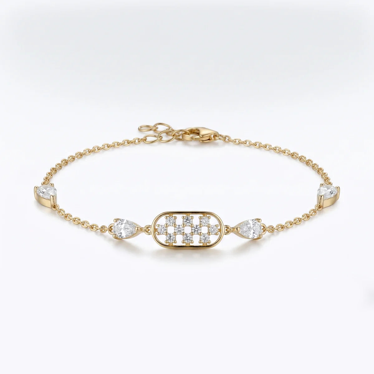 Gold Lattice Halo Bracelet