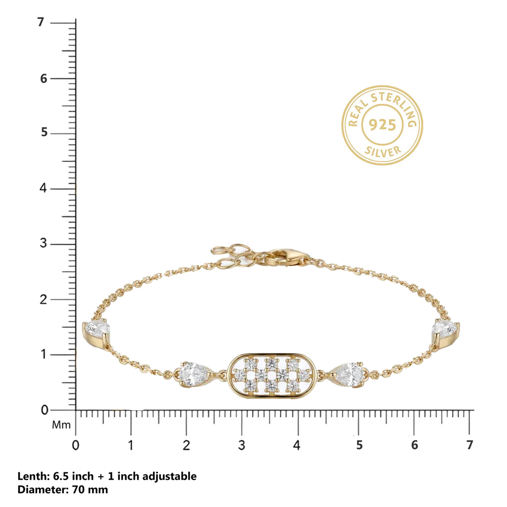 Gold Lattice Halo Bracelet