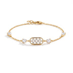 Gold Lattice Halo Bracelet
