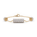 Gold Pave Barrel Bracelet