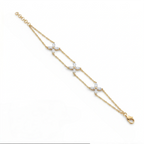 Gold Marquise Floral Bracelet