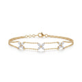 Gold Marquise Floral Bracelet