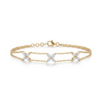 Gold Marquise Floral Bracelet