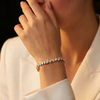 Gold Marquise Cluster Bracelet Glow