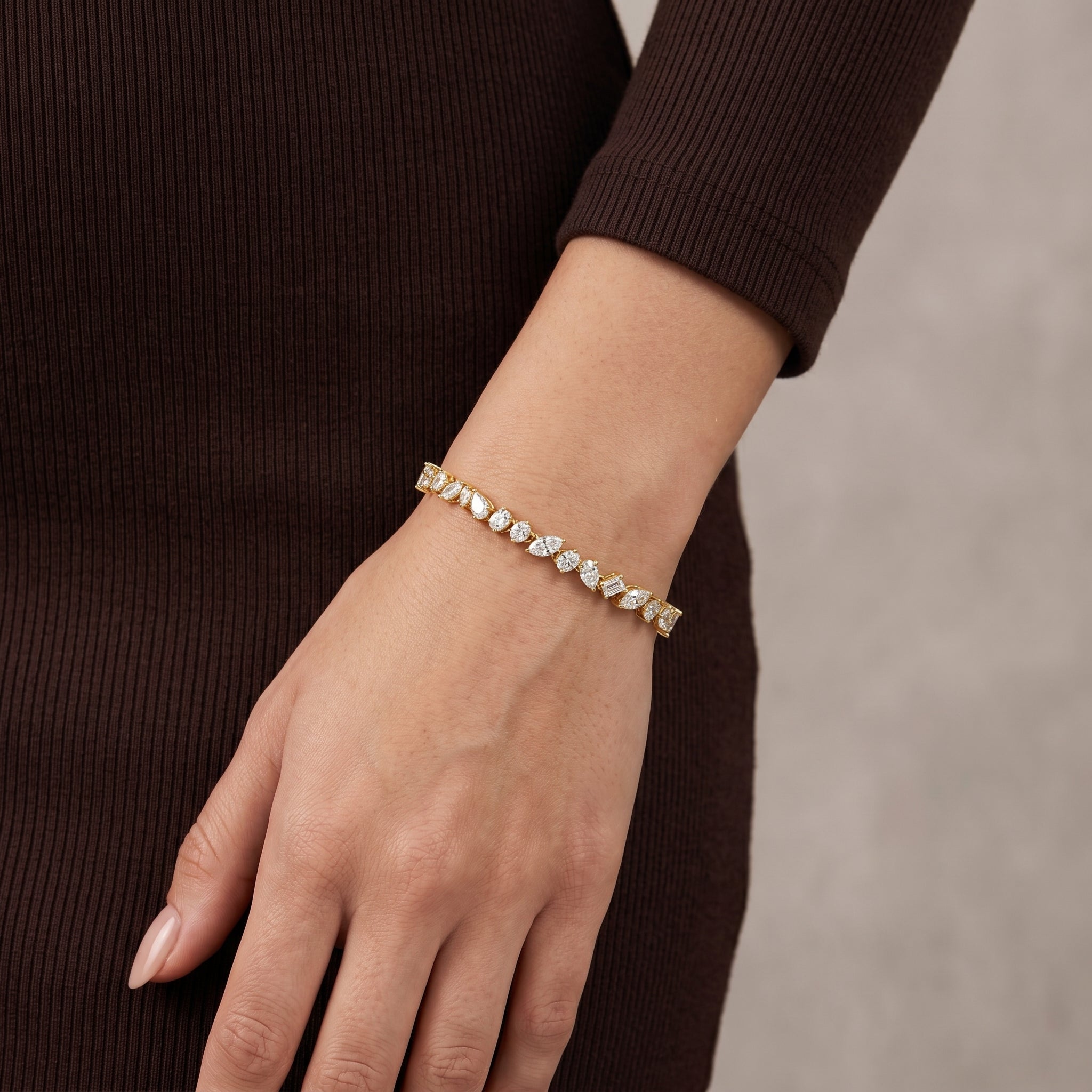 Gold Marquise Cluster Bracelet Glow
