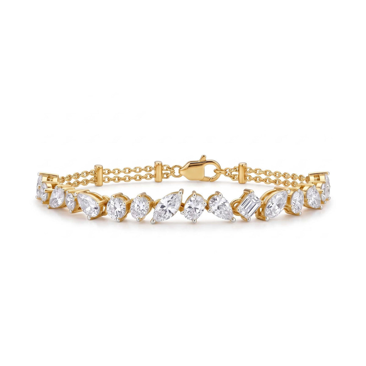 Gold Marquise Cluster Bracelet Glow