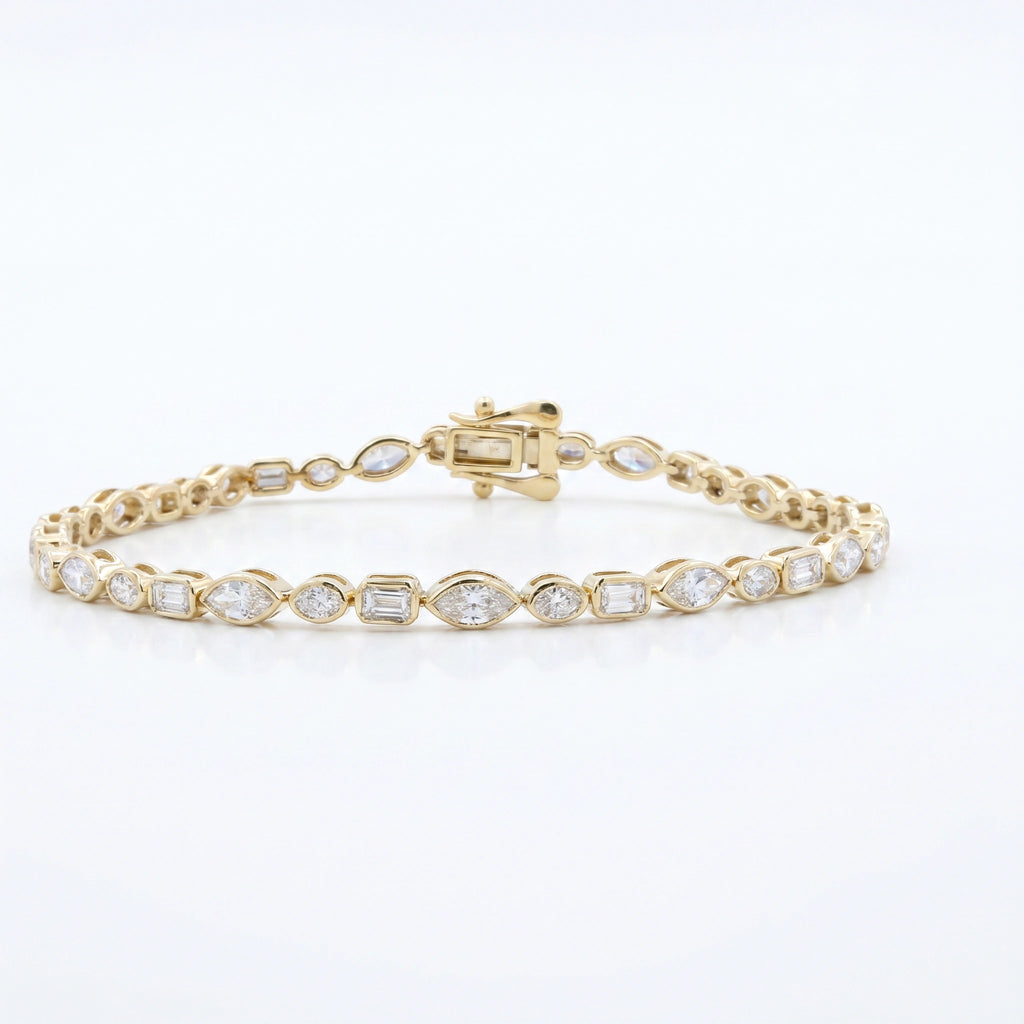 Gold Marquise Mosaic Bracelet