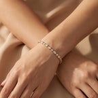 Gold Marquise Mosaic Bracelet