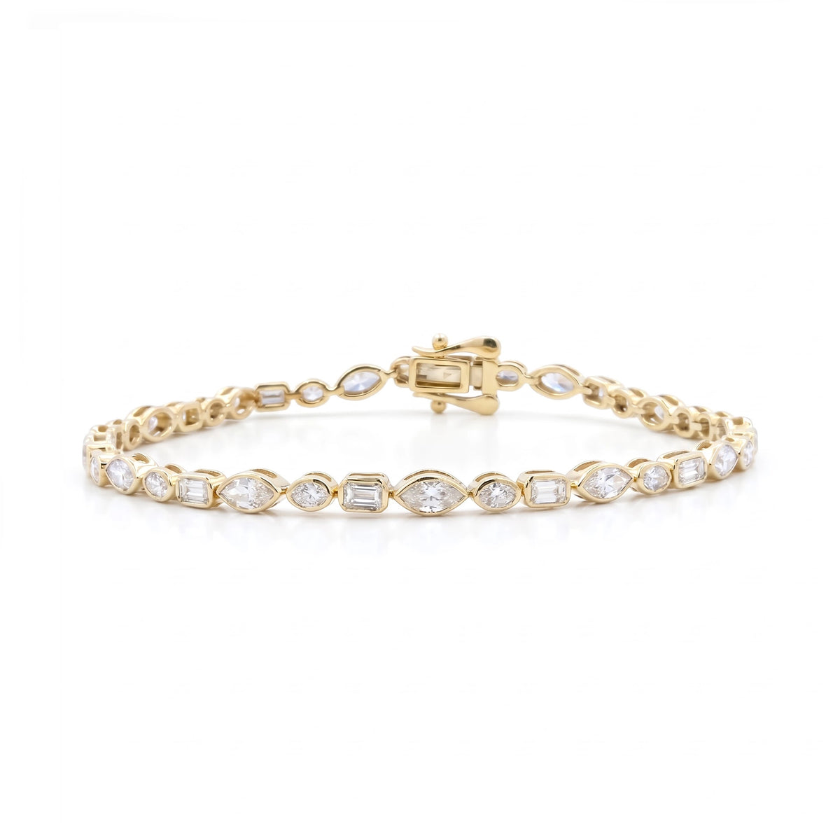 Gold Marquise Mosaic Bracelet