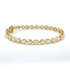 Gold Marquise Tennis Bracelet