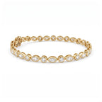 Gold Marquise Tennis Bracelet