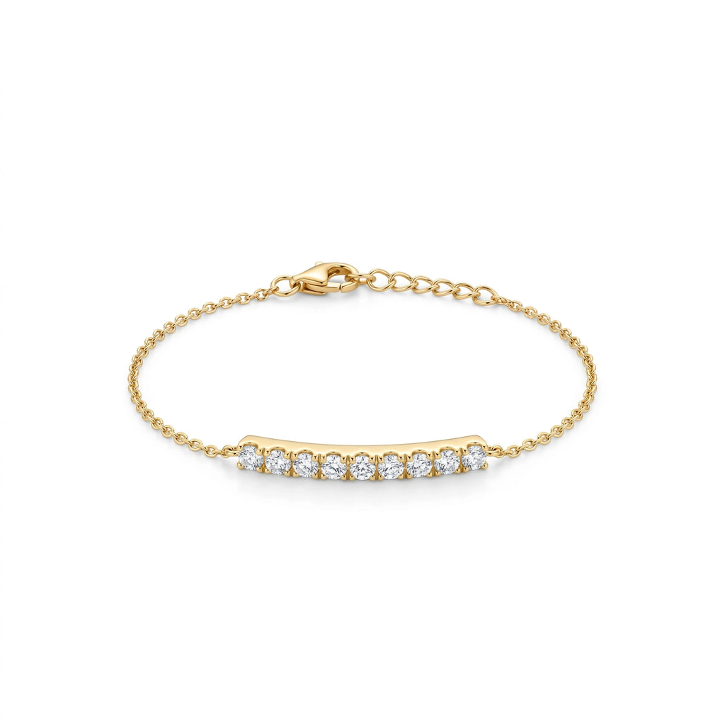 Gold Diamond Bar Bracelet
