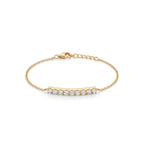 Gold Diamond Bar Bracelet