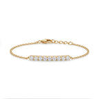 Gold Diamond Bar Bracelet