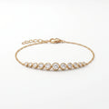 Gold Graduated Bezel Tennis Bracelet