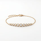 Gold Graduated Bezel Tennis Bracelet