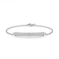 Silver Pave Bar Bracelet
