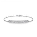 Silver Pave Bar Bracelet