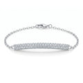 Silver Pave Bar Bracelet