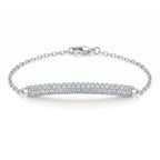 Silver Pave Bar Bracelet