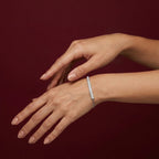 Silver Pave Bar Bracelet