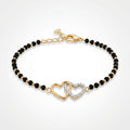 Gold Twin Heart Mangalsutra Bracelet