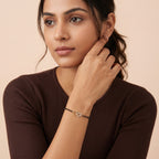 Gold Twin Heart Mangalsutra Bracelet
