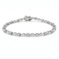 Silver Marquise Link Bracelet