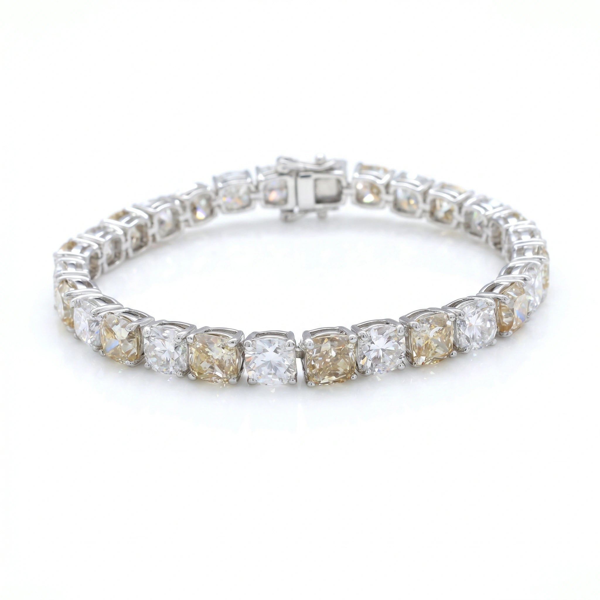 Silver Champagne Tennis Bracelet