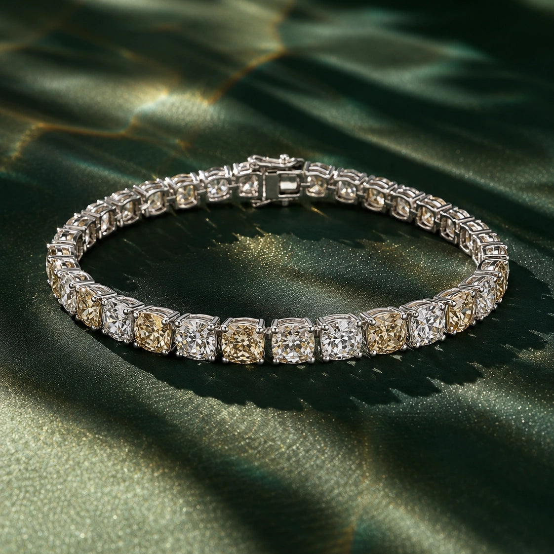 Silver Champagne Tennis Bracelet
