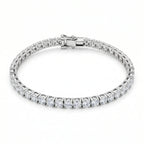 Silver Round Tennis Bracelet