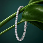 Silver Round Tennis Bracelet