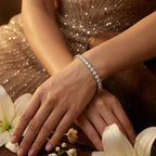 Silver Round Tennis Bracelet