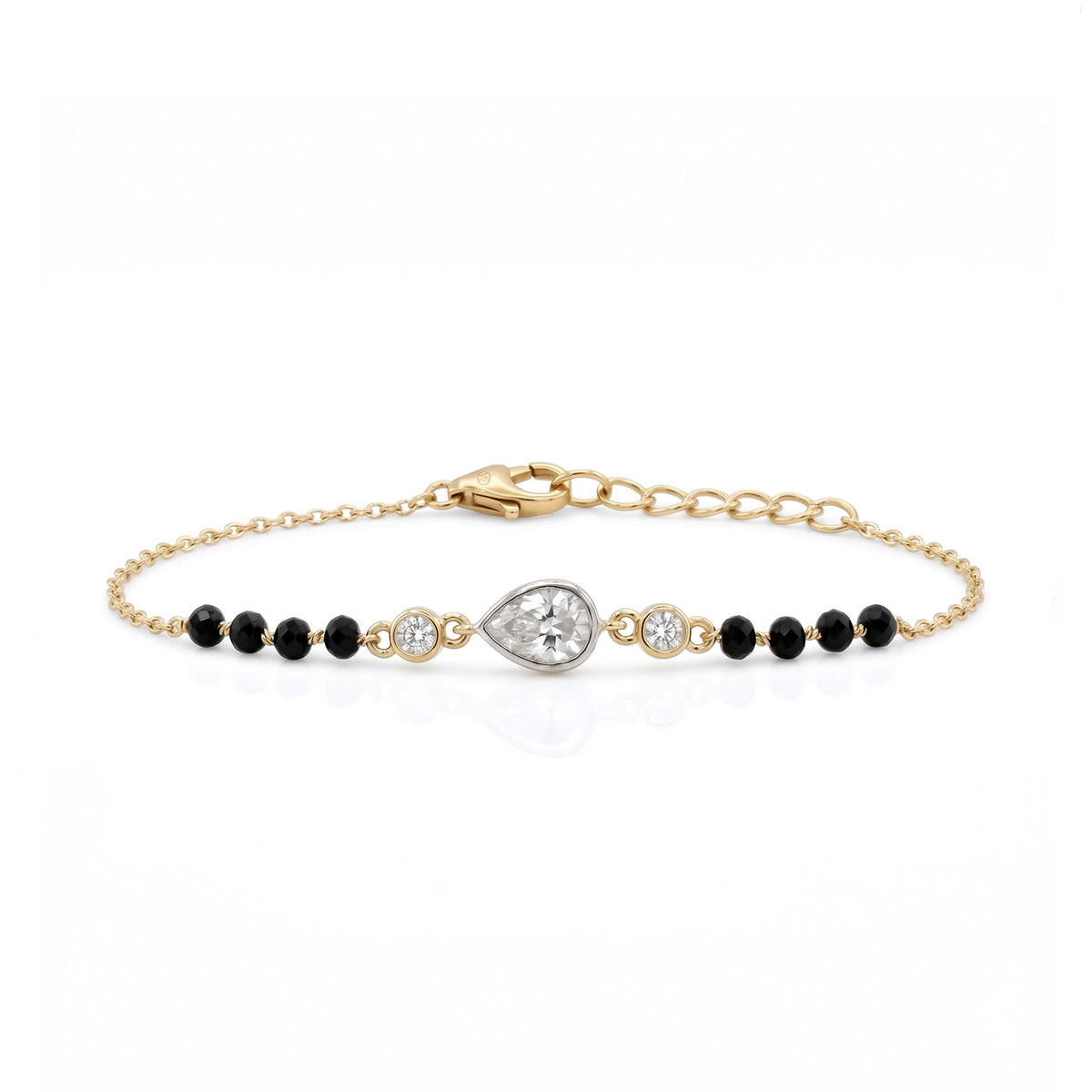 Gold Pear Mangalsutra Bracelet