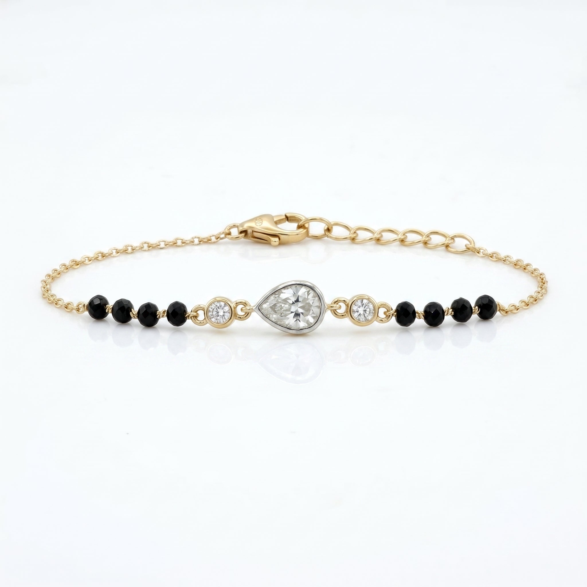 Gold Pear Mangalsutra Bracelet